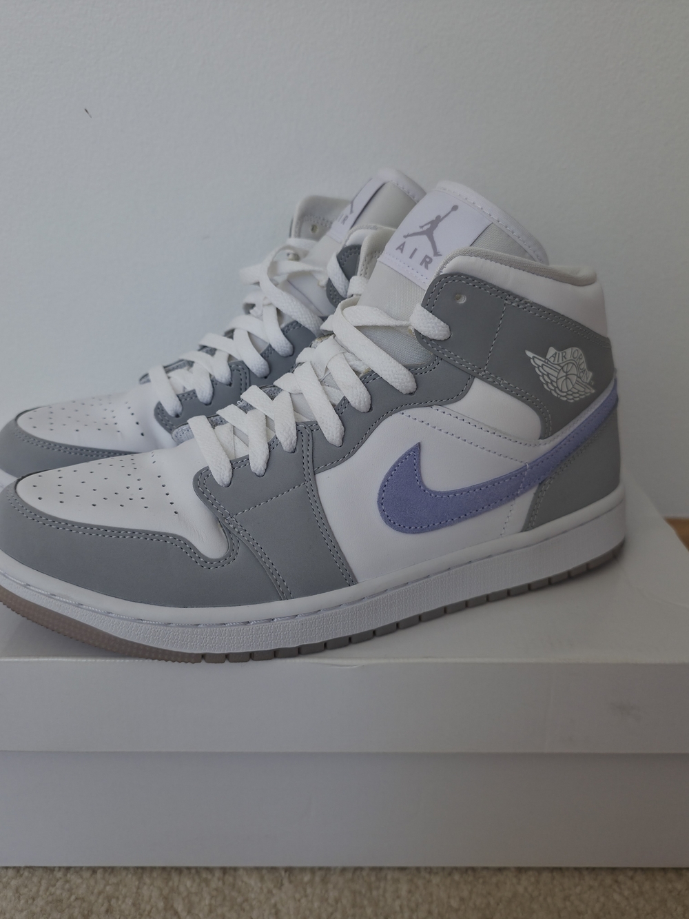 Nike Jordan 1 MidWolf Grey Aluminum (Women's)